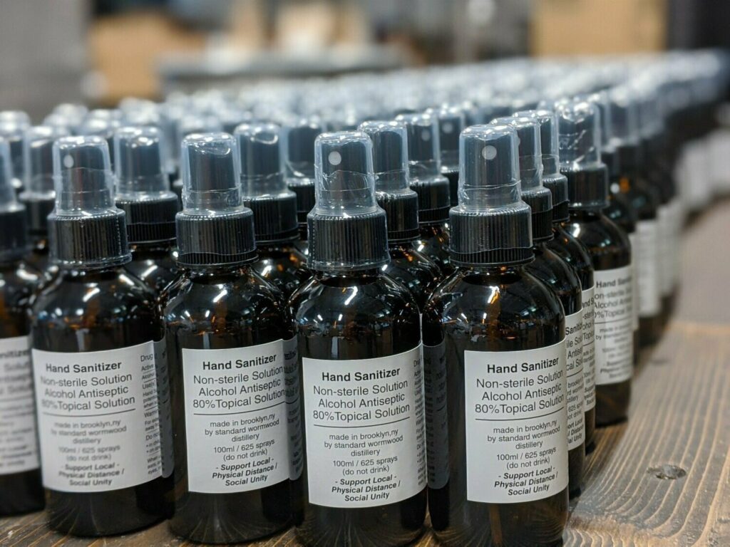 Two Industry City distilleries make hand sanitizers during shortage due to COVID-19 pandemic
