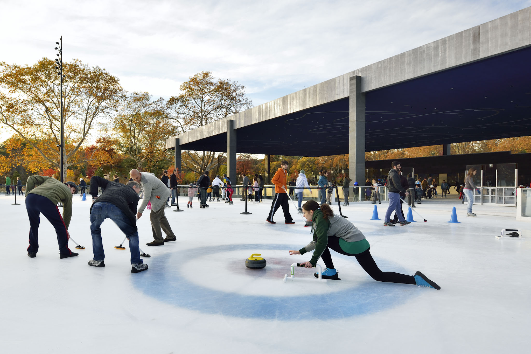 You can ice skate at LeFrak Center at Lakeside or try your hand at curling. Photo: Martin Seck via the Prospect Park Alliance