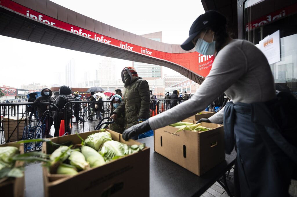 Nets, Food Bank for New York City distribute meals, supplies to hundreds of families amid COVID-19 pandemic at Barclays