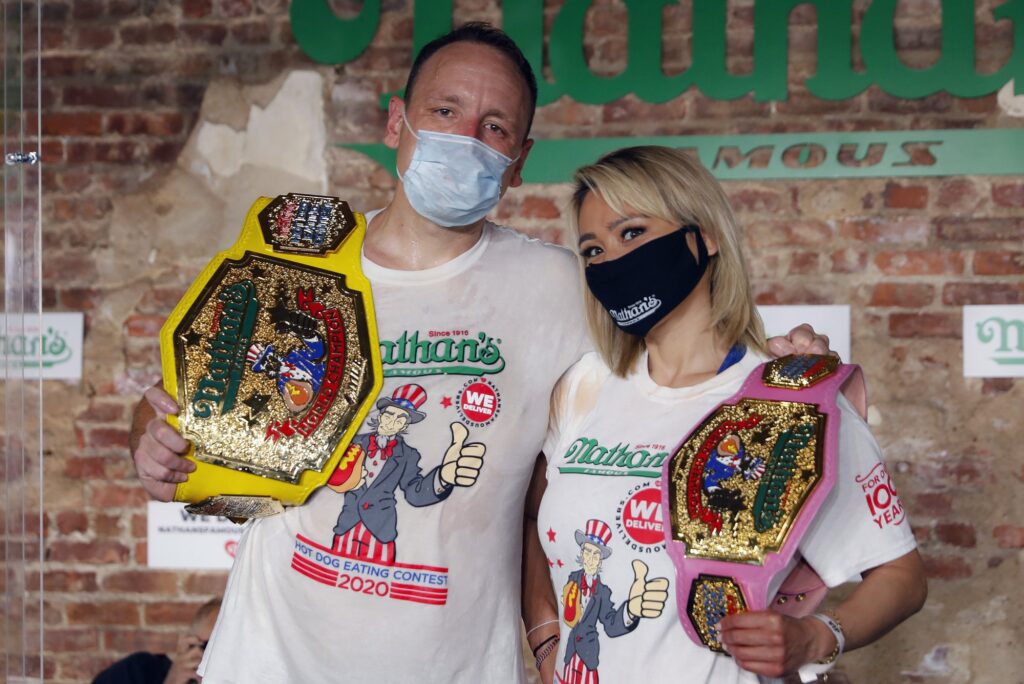 Chestnut and Sudo break records at Nathan’s Hot Dog-Eating Contest