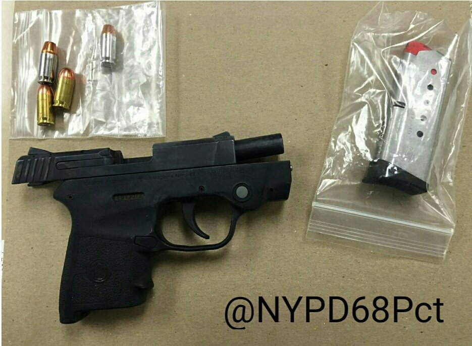 The gun recoverd fro, the scene/Photo courtesy of the 68th Precinct's Twitter page
