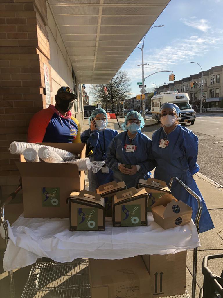 Local restaurants team up with Operation Team Brooklyn to distribute meals to local hospital workers