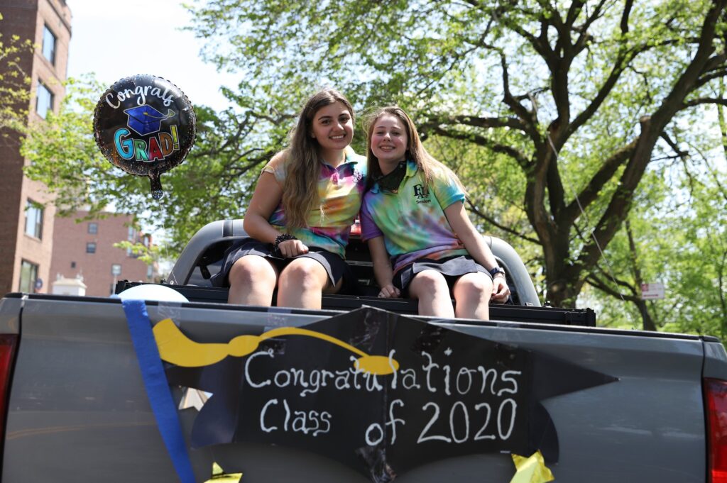 Fontbonne Hall Academy seniors have car parade to celebrate final day of classes