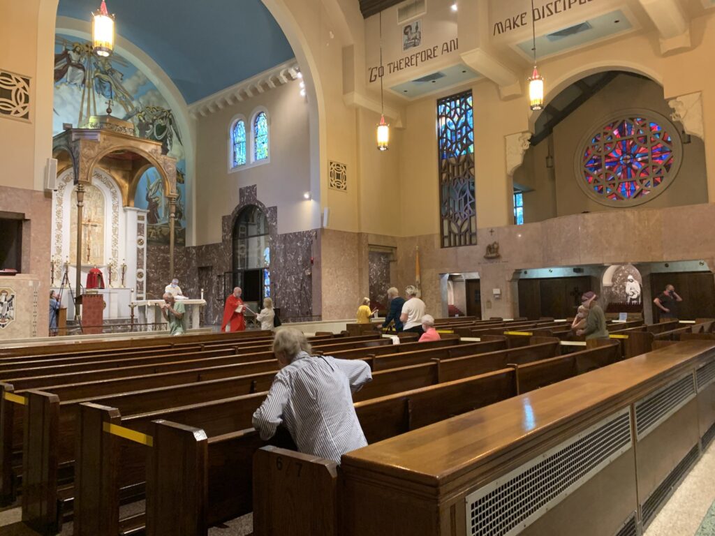 St. Anselm reopens for public morning Mass