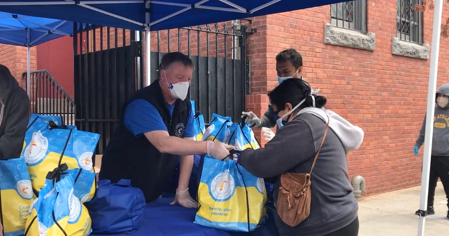 Catholic Charities Brooklyn and Queens distribute food to families impacted by COVID-19