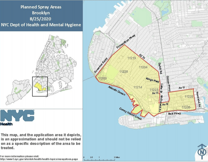 Health Department to spray for mosquitos in south Brooklyn