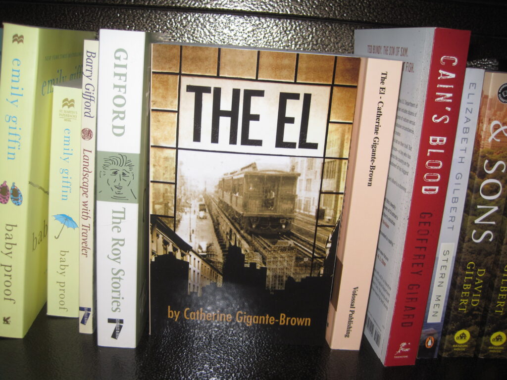 A copy of The El sits on a shelf at Barnes and Noble.