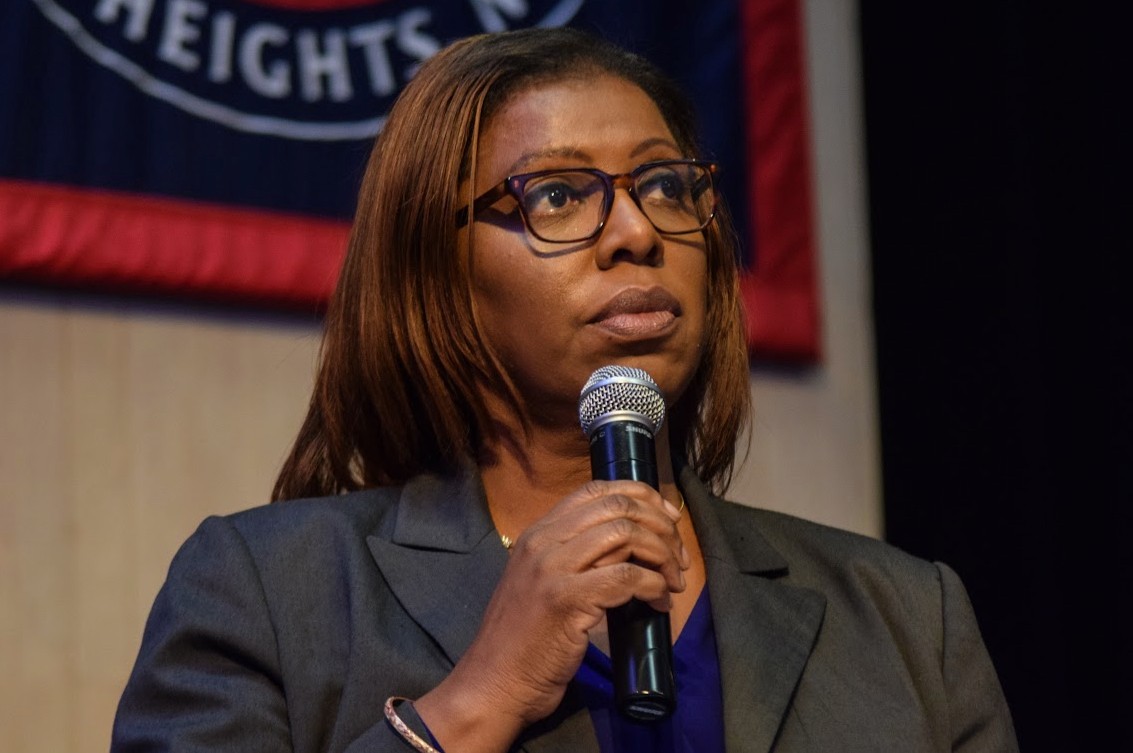 Attorney General Letitia James, along with a coalition of five other state attorneys general.Photo: Rob Abruzzese/Brooklyn Eagle
