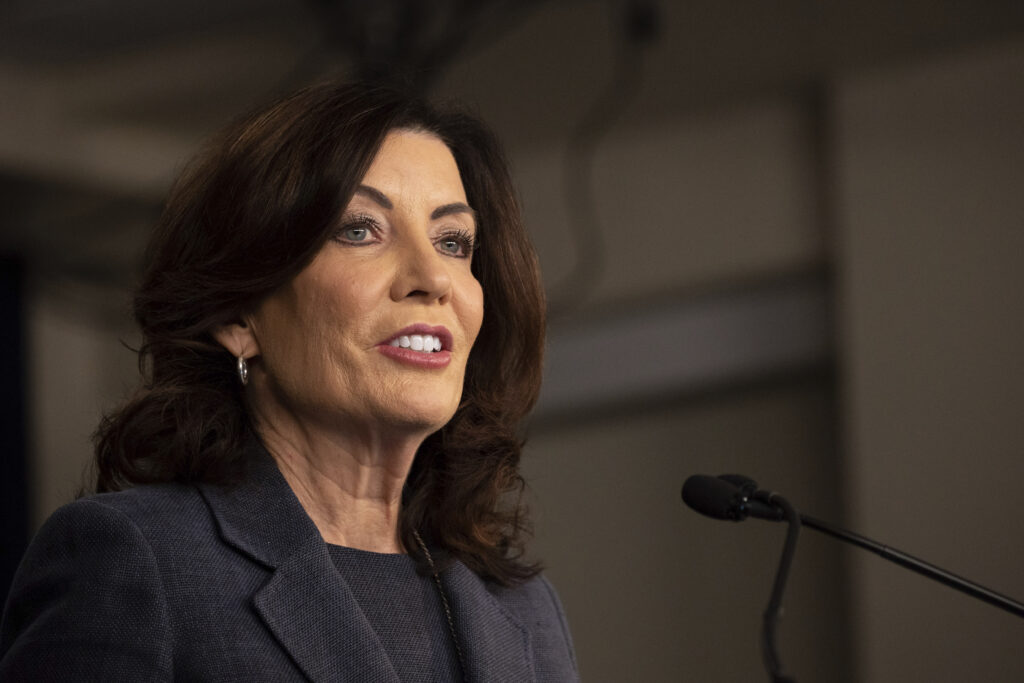 Governor Hochul signed an amendment to CPLR Rule 2106, marking a significant shift in New York's legal procedures by allowing affirmations as a substitute for notarizations.Photo: Yuki Iwamura/AP