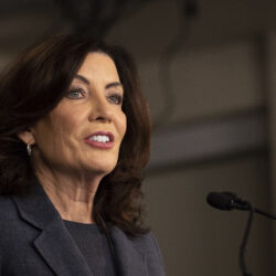 Governor Hochul signed an amendment to CPLR Rule 2106, marking a significant shift in New York's legal procedures by allowing affirmations as a substitute for notarizations.Photo: Yuki Iwamura/AP