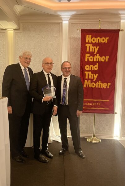From left: George A. Jensen, chairman of the board; Lenny Tanzer, chairman of patient care associates; Anthony Restaino, executive director.
