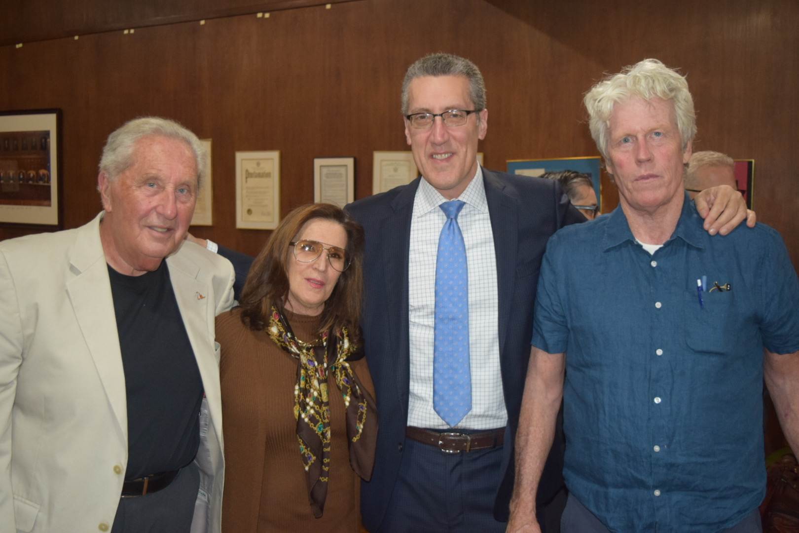From left: George Farkas, Hon. Anne Swern, Michael Farkas and Samuel Gregory.