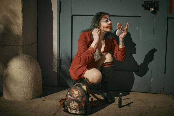 NEW YORK — Costumes and makeup are the sine qua non of the Big Apple’s most famous Halloween celebration: A reveler puts on makeup in preparation for the Village Halloween Parade, Tuesday, Oct. 31, 2023, in New York. Photo: Andres Kudacki/AP