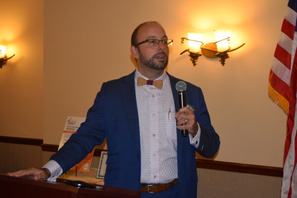 Adam Kalish, president of the Bay Ridge Lawyers Association at the Bay Ridge Lawyers Association's Continuing Legal Education session on landlord and tenant court proceedings, held at Mama Rao's in Dyker Heights.