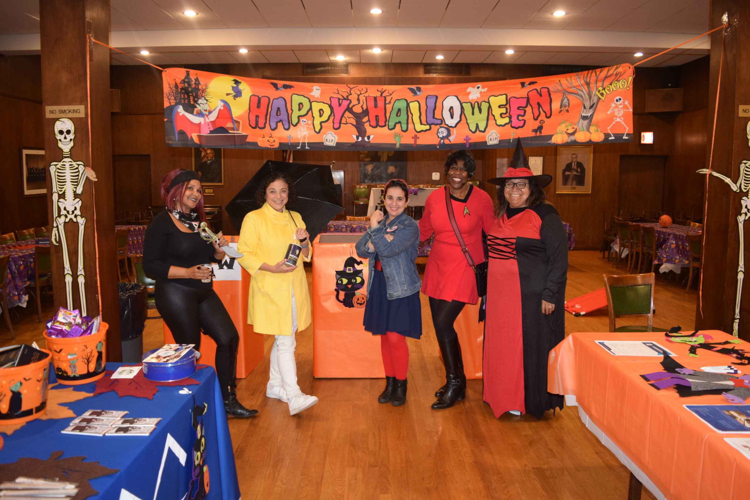 Group at at BBA Halloween-themed fundraiser