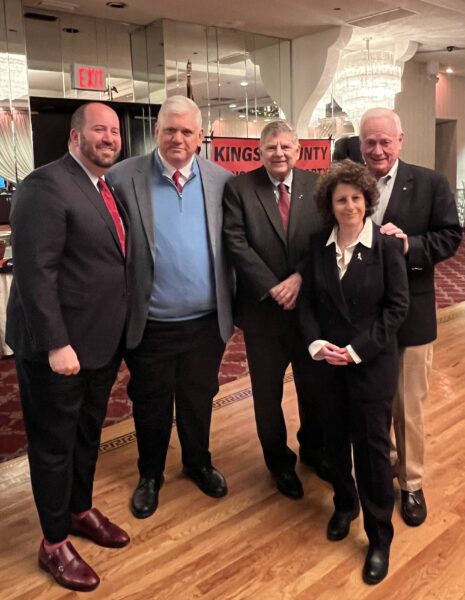 (From left) Councilman David Carr; Richie Barsamian, chairman, Kings County Republican Party (KCCP); Jerry Kassar, chairman, New York State Conservative Party; Fran Vella-Marrone, chairwoman, KCCP; and former State Sen. Marty Golden.
