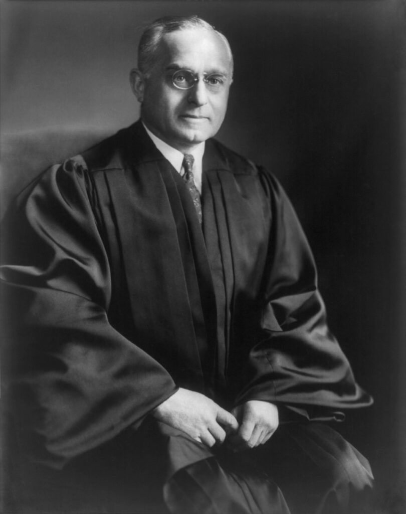 Justice Felix Frankfurter: A pioneering legal mind and advocate of judicial self-restraint, remembered for his profound influence on the U.S. Supreme Court.Photo courtesy of the Historical Society of the NY Courts