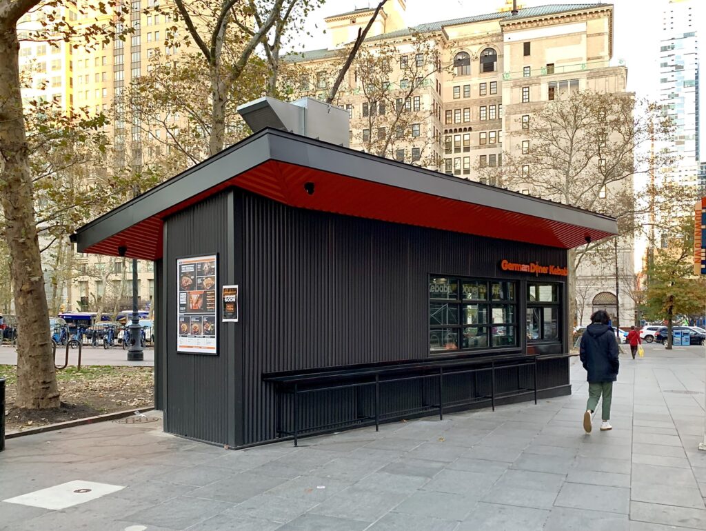 German doner kebab stand in Downtown Brooklyn