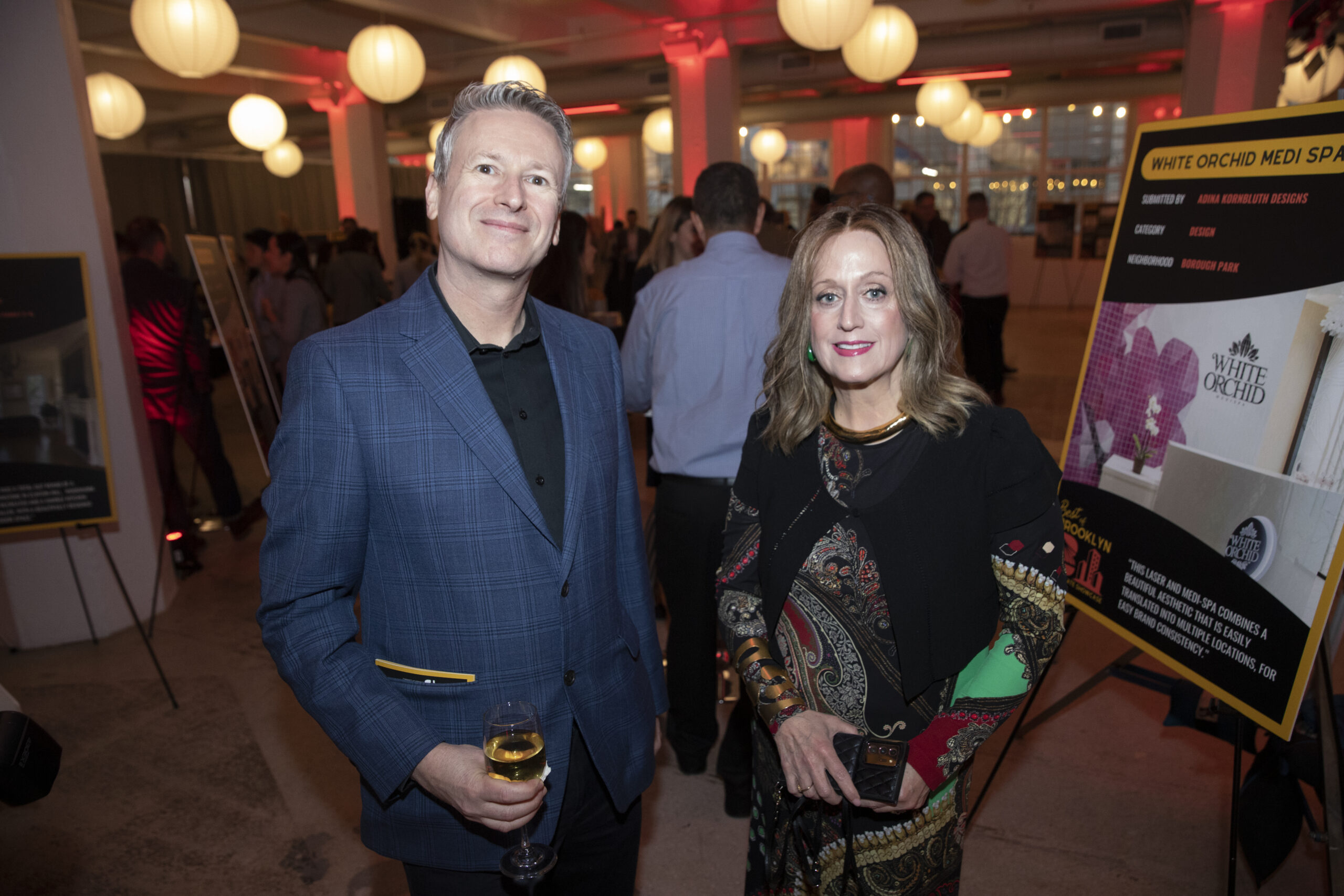 Jason Grassi and Adina Kornbluth at Best of Brooklyn Real Estate Showcase.
