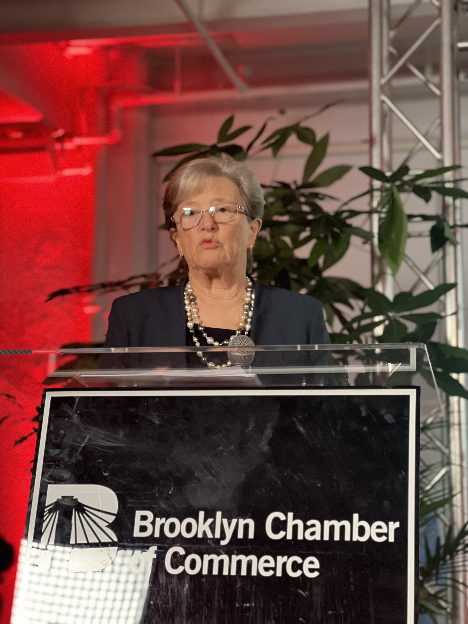 Keynote speaker Kathryn Wylde, president and CEO of Partnership for New York City at Best of Brooklyn Real Estate Showcase at Best of Brooklyn Real Estate Showcase. Photo by Wayne Daren Schneiderman