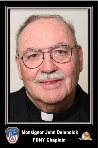 Monsignor John Delendick who died on Thanksgiving of cancer from causes related to the terror attacks on Sept. 11, 2001. Photo: Fire Department, City of New York
