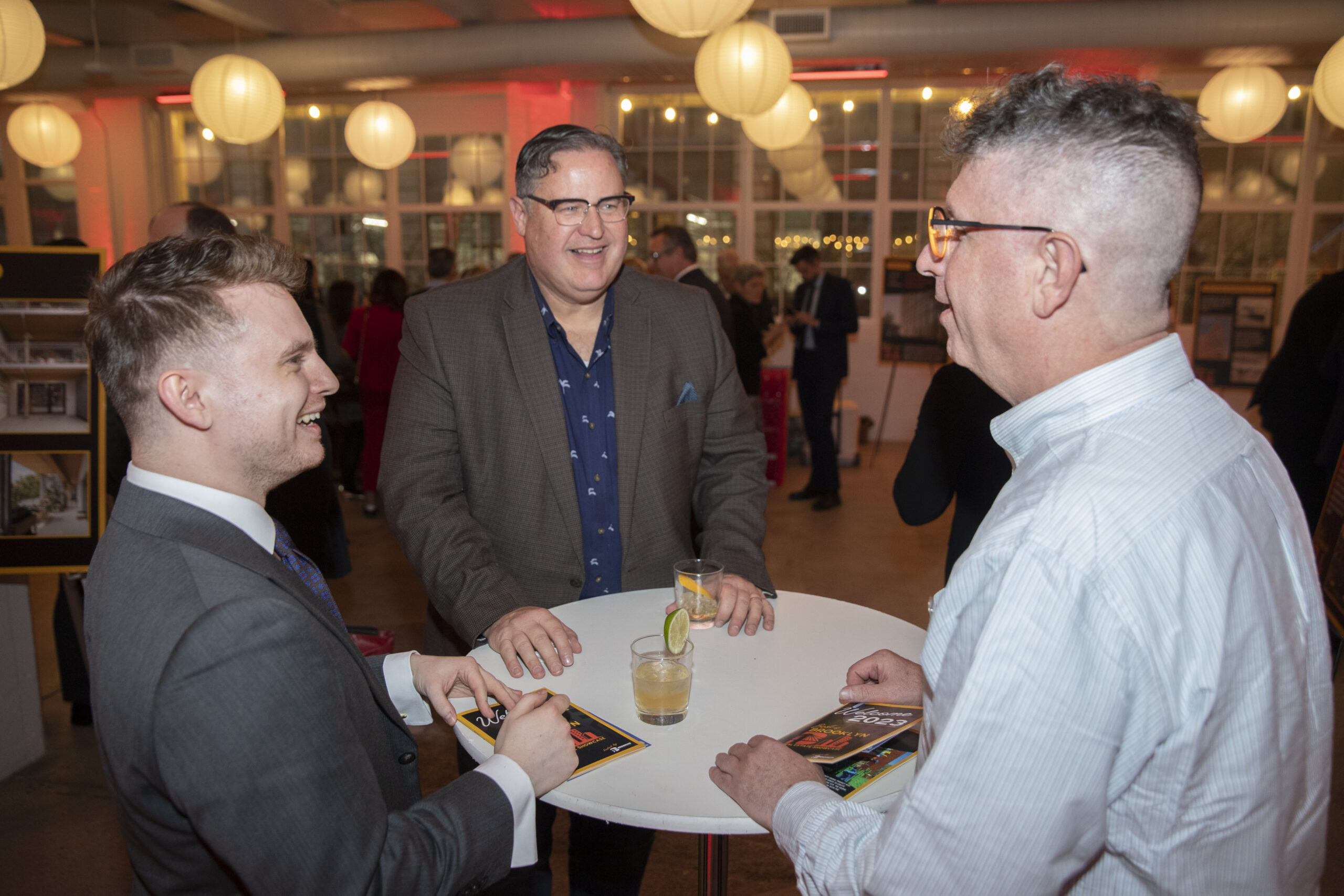 Paolo Hockenmaier, John McEvoy and another guest at Best of Brooklyn Real Estate Showcase.
