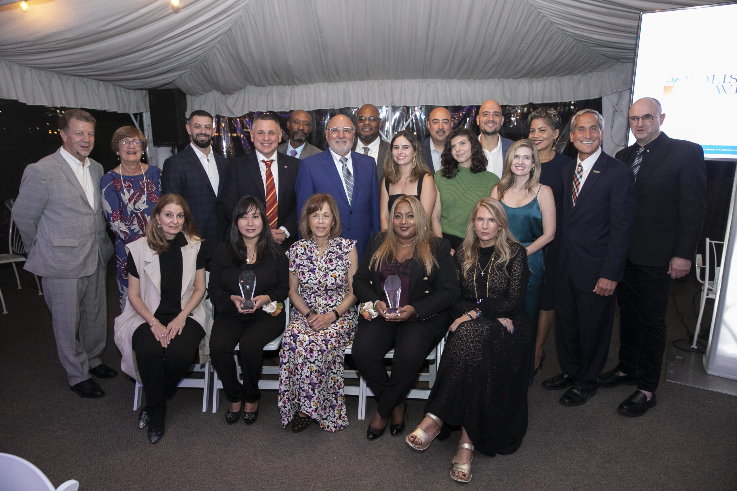 The Honorees with the Greenpoint Y Board at October 2023 Greenpoint Y fundraiser. Photos: John McCarten/North Brooklyn Gazette