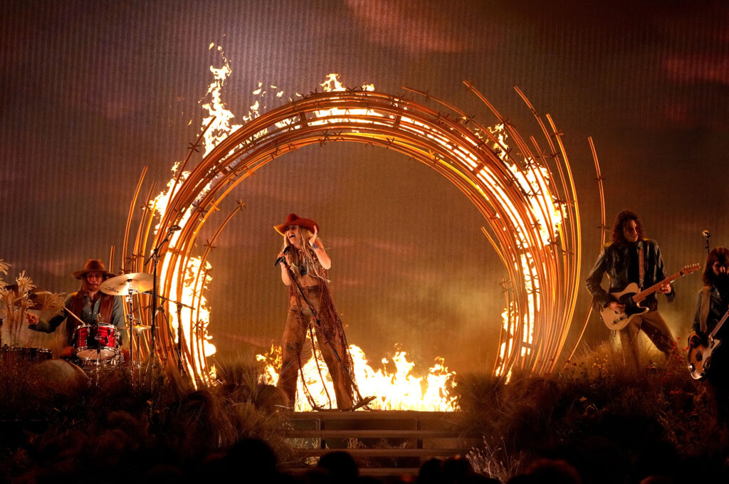 NASHVILLE — ‘I fell into a burning ring of fire’: Lainey Wilson performs "Wildflowers and Wild Horses" at the 57th Annual CMA Awards on Wednesday, Nov. 8, 2023, at the Bridgestone Arena in Nashville, Tenn.Photo: George Walker IV/AP