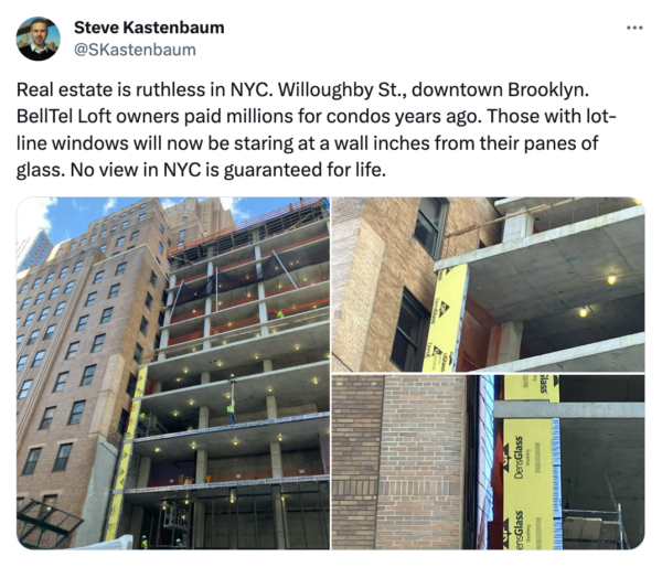 steve kastenbaum tweet about ruthless real estate