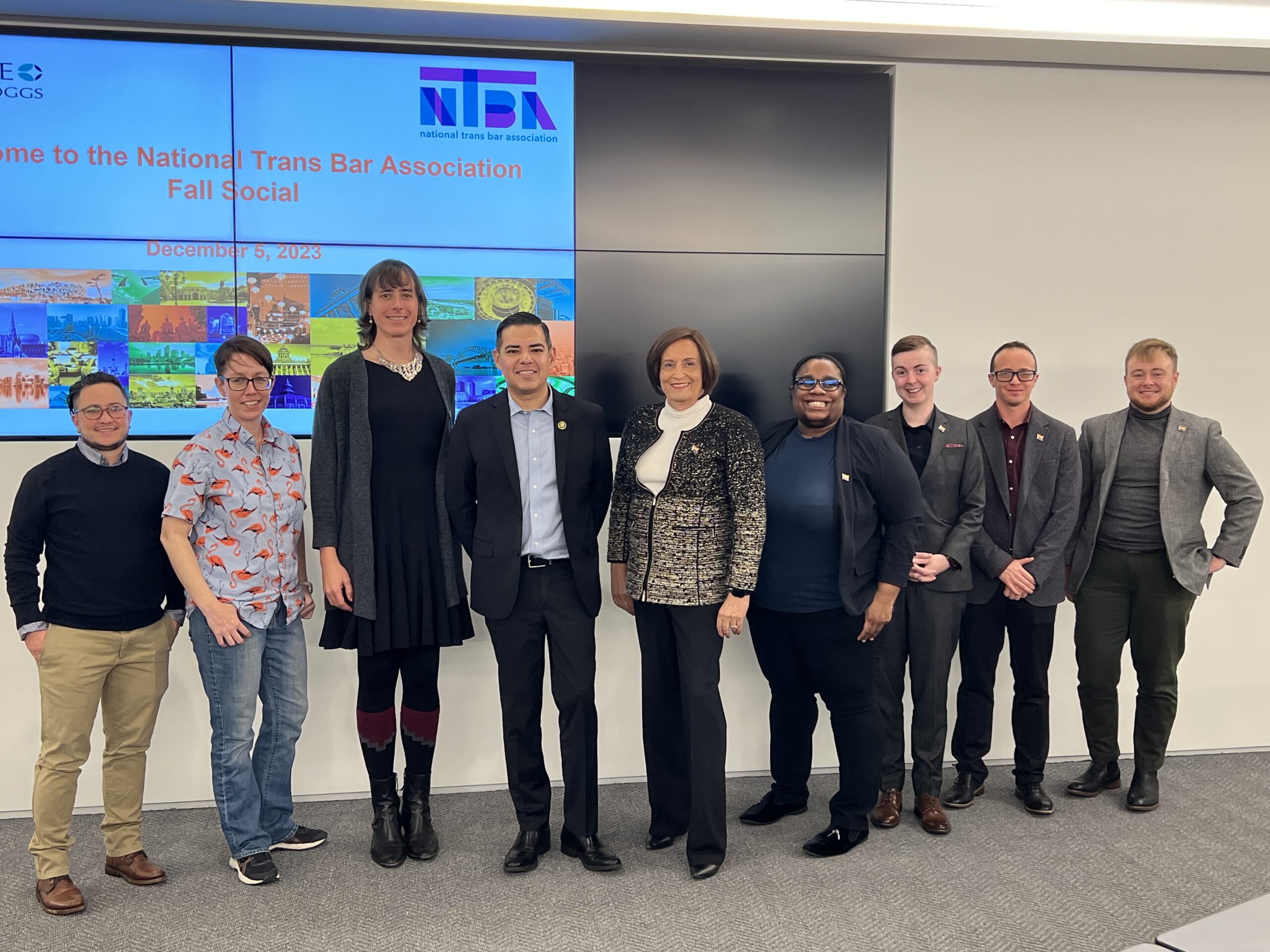 Members of the National Trans Bar Association (NTBA) and guests gather at the Fall Social in Washington D.C., celebrating the historic admission of 12 transgender attorneys to the U.S. Supreme Court Bar.Photo courtesy of the National Trans Bar Association