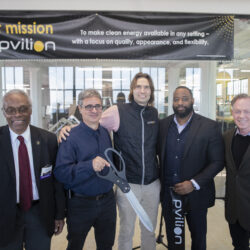 Ken Marable, Robert Lerner, Colin Touhey, Luc Saint-Preux and Randy Peers at Pvilion ribbon cutting.