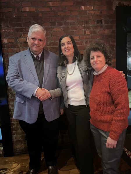 From left: Richie Barsamian, chair, Kings County Republican Party; U.S. Rep. Nicole Malliotakis, R-11th; and Fran Vella-Marrone, chair, Kings County Conservative Party at Kings County Conservative Party gala.