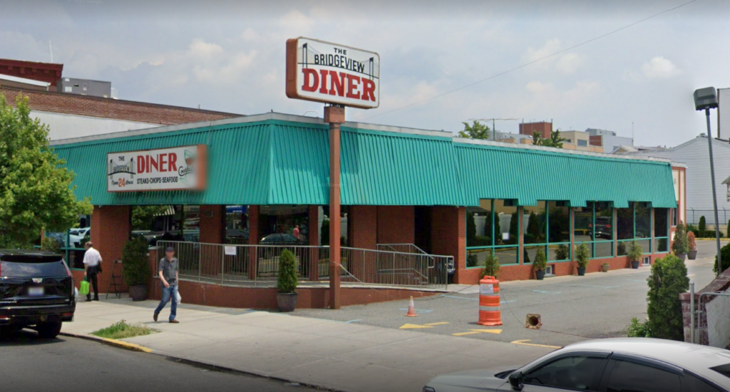 The estate of the owner of the Bridgeview Diner in Bay Ridge and the George Diner in Queens will pay back taxes and a fine equal to approximately $1.8 million.Screenshot via Google Earth