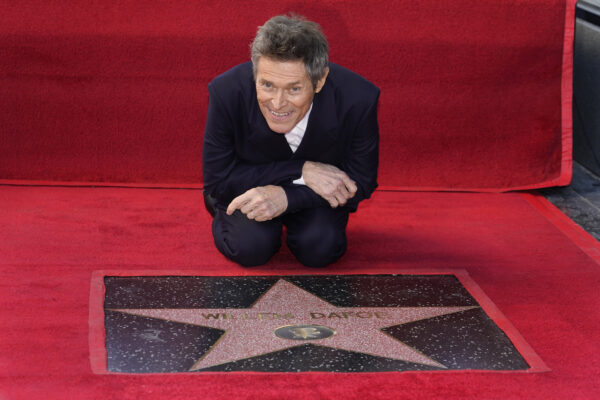 LOS ANGELES — Who doesn’t like Willem Dafoe? Willem Dafoe smiles at a ceremony honoring him with the star on the Hollywood Walk of Fame, Monday, Jan. 8, 2024, in Los Angeles.Photo: Chris Pizzello/AP