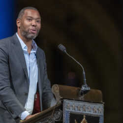 Author Ta-Nehisi Coates speaks during the Celebration of the Life of Toni Morrison, Nov. 21, 2019, in New York. Coates is teaming up with two nonprofits to launch a new fund that will make awards to champions of sexual violence prevention.Photo: Mary Altaffer/AP