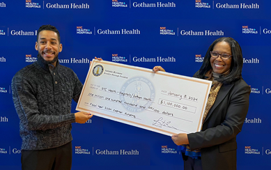 Brooklyn Borough President Antonio Reynoso and NYC Health + Hospitals/Gotham Health CEO Michelle Lewis celebrate $1.1 million in city funds to support necessary infrastructure improvements and enhance patient services for Gotham Health sites in Brooklyn.Photo courtesy NYC Health +Hospitals/Gotham Health