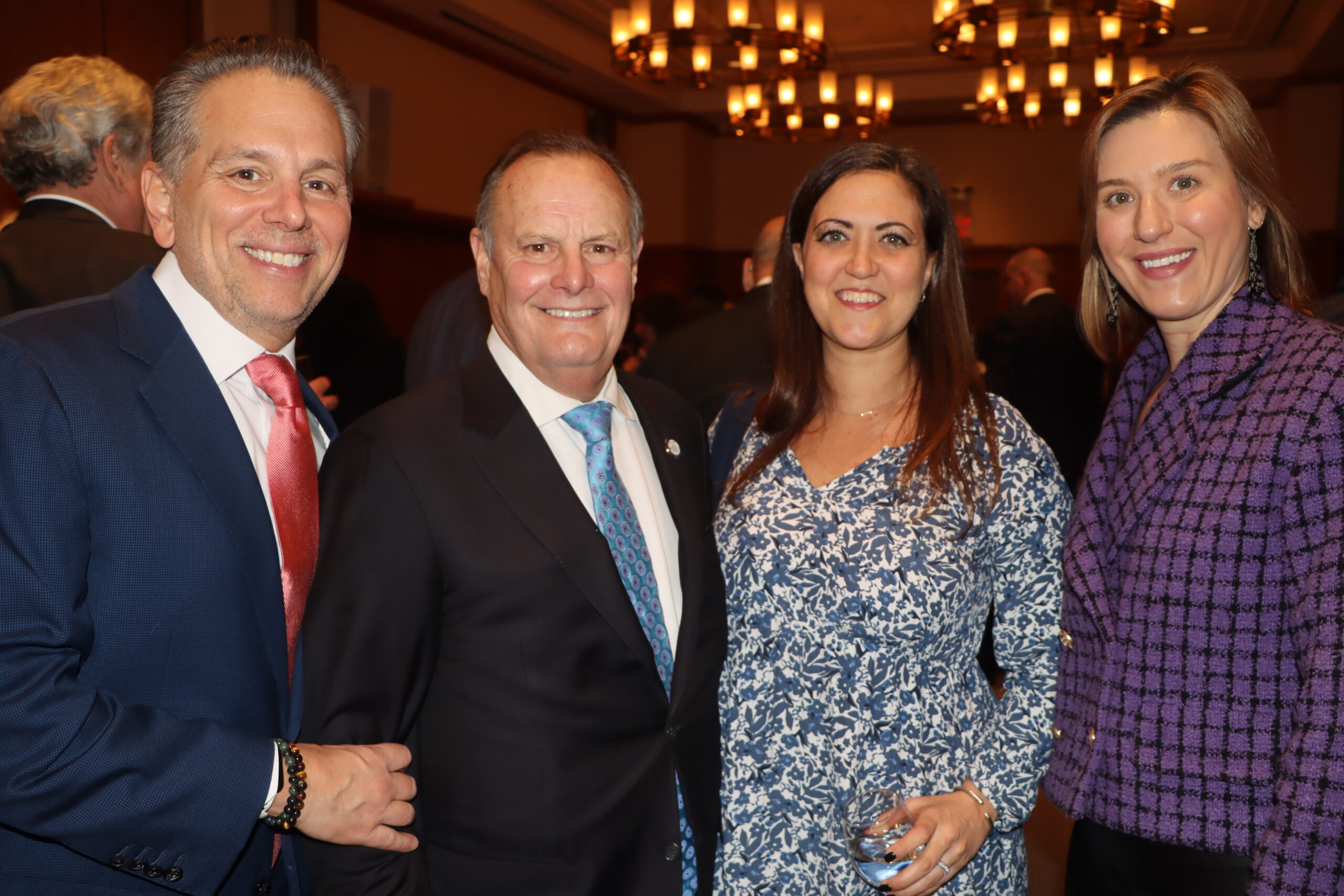 John Dalli, president-elect of the Columbian Lawyers Association; Gregory LaSpina; Margherita Racanelli and Alexis Riley at Graham's swearing-in.