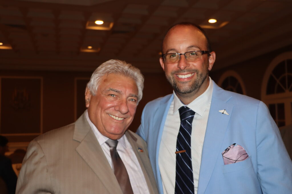 Honorable Frank Seddio shares a moment with President Adam Kalish at a past Bay Ridge Lawyers Association event. Retired Justice Seddio will be one of the CLE speakers at the association's upcoming Winter Seminar.Photos: Mario Belluomo/Brooklyn Eagle