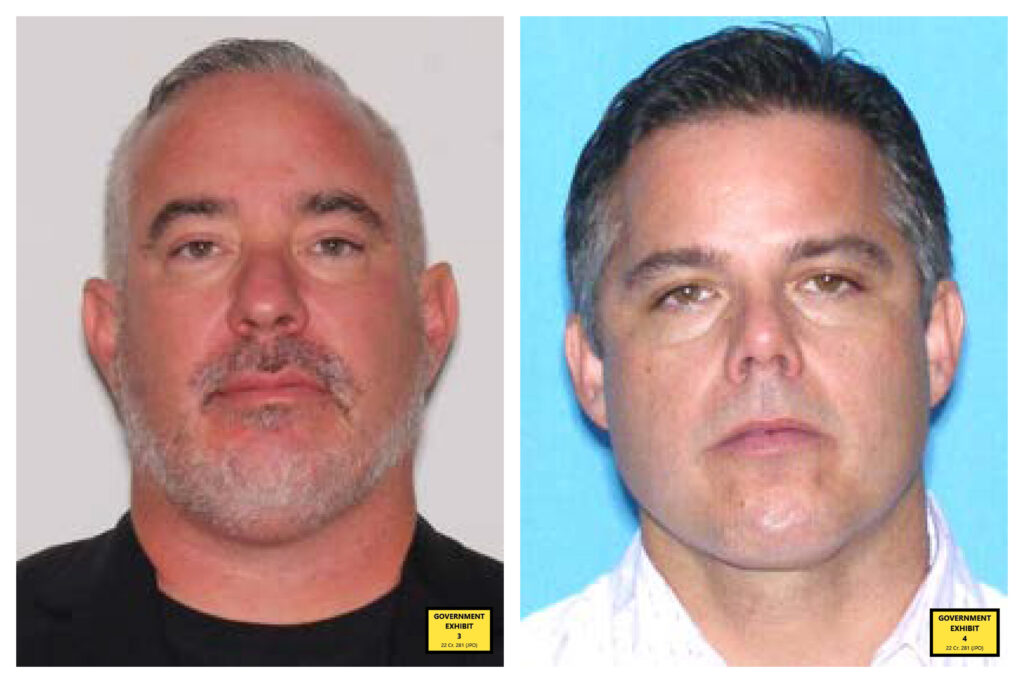 This combination of photos provided by the U.S. Attorney's Office in Manhattan in October 2023, shows David Macey, left, and Luis Guerra. Federal prosecutors are expanding their investigation into a bribery scheme involving two former U.S. Drug Enforcement Administration supervisors, turning their attention to the two Miami defense attorneys, Macey and Guerra, suspected of profiting from repeated leaks of confidential DEA information.Photo: U.S. Attorney's Office in Manhattan via AP