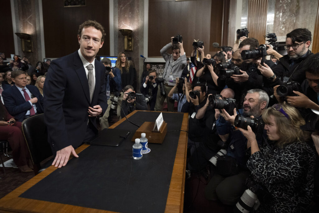CAPITOL HILL — It’s a ‘no hoodie’ day: Meta CEO Mark Zuckerberg arrives to testify before a Senate Judiciary Committee hearing on Capitol Hill in Washington, Wednesday, Jan. 31, 2024, to discuss child safety.Photo: Manuel Balce Ceneta/AP