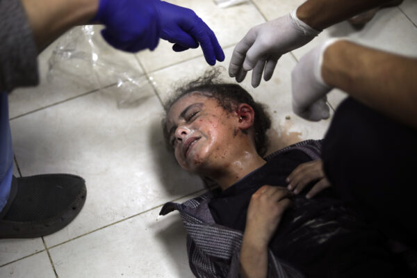 <b>GAZA — Collateral damage from a never-ending conflict:</b> A Palestinian child wounded during the Israeli bombardment of the Gaza Strip receives treatment at the Nasser Hospital in Khan Younis, Southern Gaza Strip, Saturday, Jan. 6, 2024.<br>Photo: Mohammed Dahman/AP