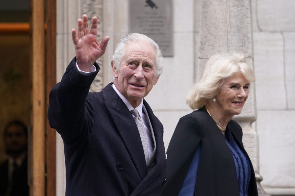 LONDON — ‘I’m feeling much better, thank you’: Britain's King Charles III and Queen Camilla leave The London Clinic in central London, Monday, Jan. 29, 2024. King Charles III was in hospital to receive treatment for an enlarged prostate.Photo: Alberto Pezzali/AP