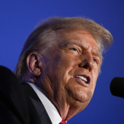 The New York City Bar Association has filed an amicus brief with the Supreme Court, urging a swift resolution on former President Donald Trump’s (seen here) eligibility for the presidency, following the Colorado Supreme Court's decision that he is ineligible under the 14th Amendment due to insurrection attempt, which the court agreed he engaged in by a “preponderance of the evidence.”Photo: Matt Rourke/AP