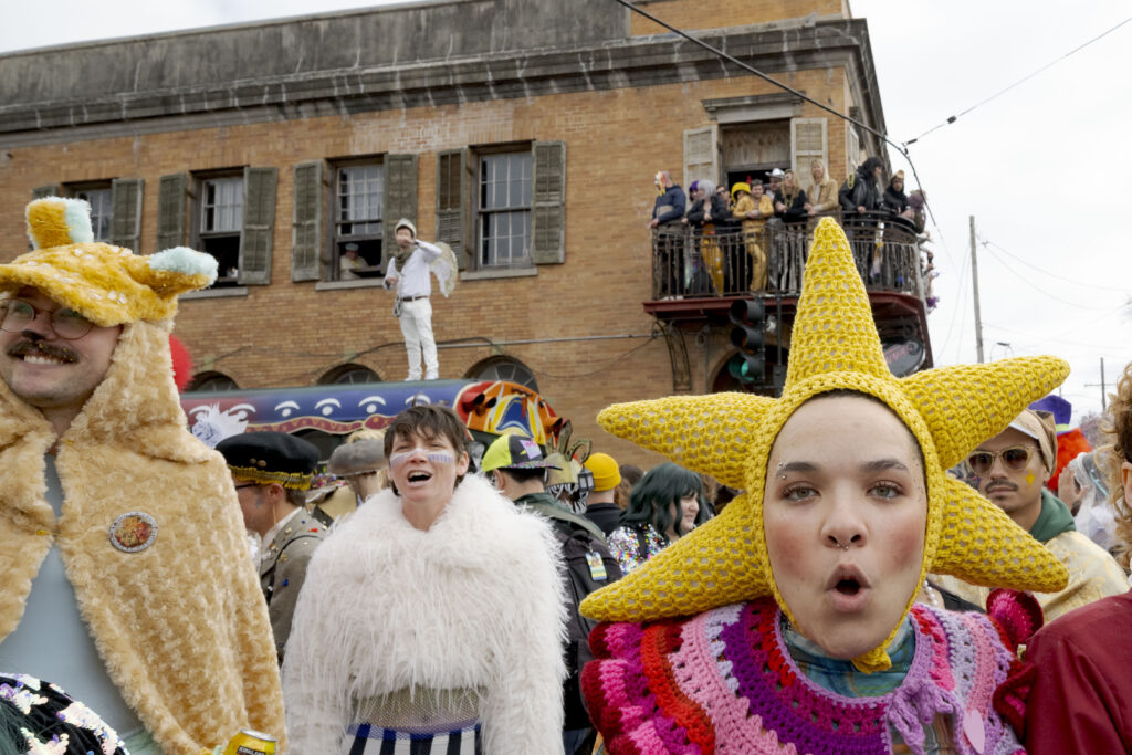 NEW ORLEANS — The U.S. version of Carnival involves more yarn: People walk in costumes during the Society of Saint Anne parade through Bywater and Marigny neighborhoods on Mardi Gras Day in New Orleans, Tuesday, Feb. 13, 2024.Photo: Matthew Hinton/AP