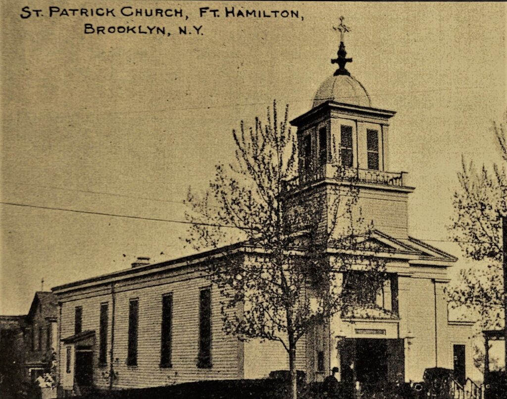 A historical rendering of St. Patricks Church in Brookyln, before renovations.<br>Photo courtesy of Bay Ridge Historical Society