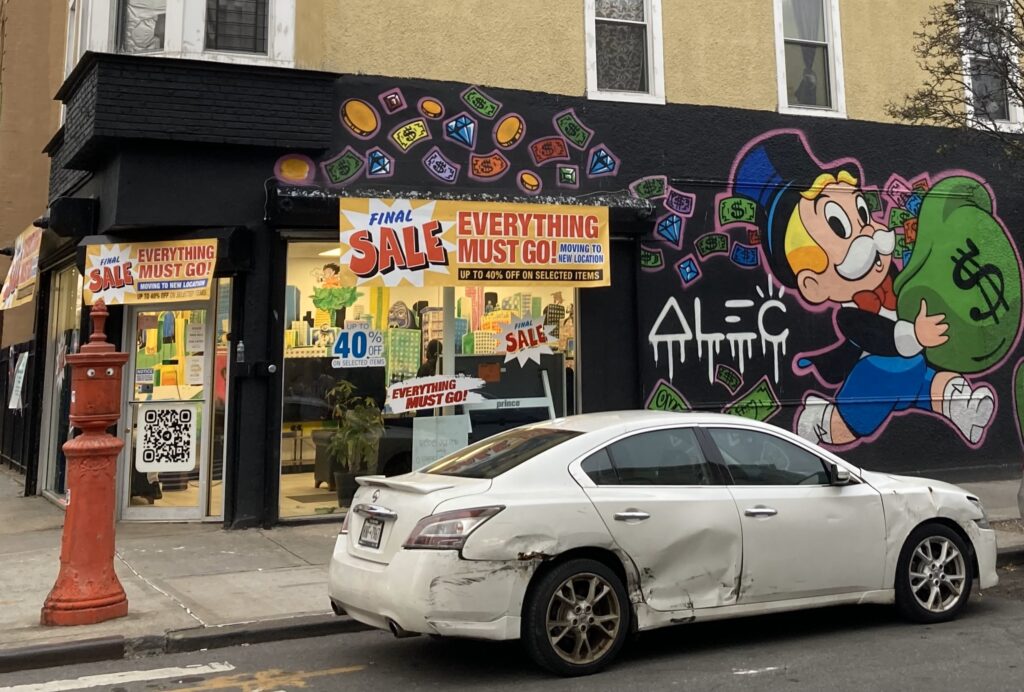 Big Chief was an unlicensed dispensary located at the corner of 74th Street and 3rd Avenue in Bay Ridge. It was closed down in December, even as other illicit shops continue to operate within two blocks of Big Chief.Photo: Robert Abruzzese/Brooklyn Eagle