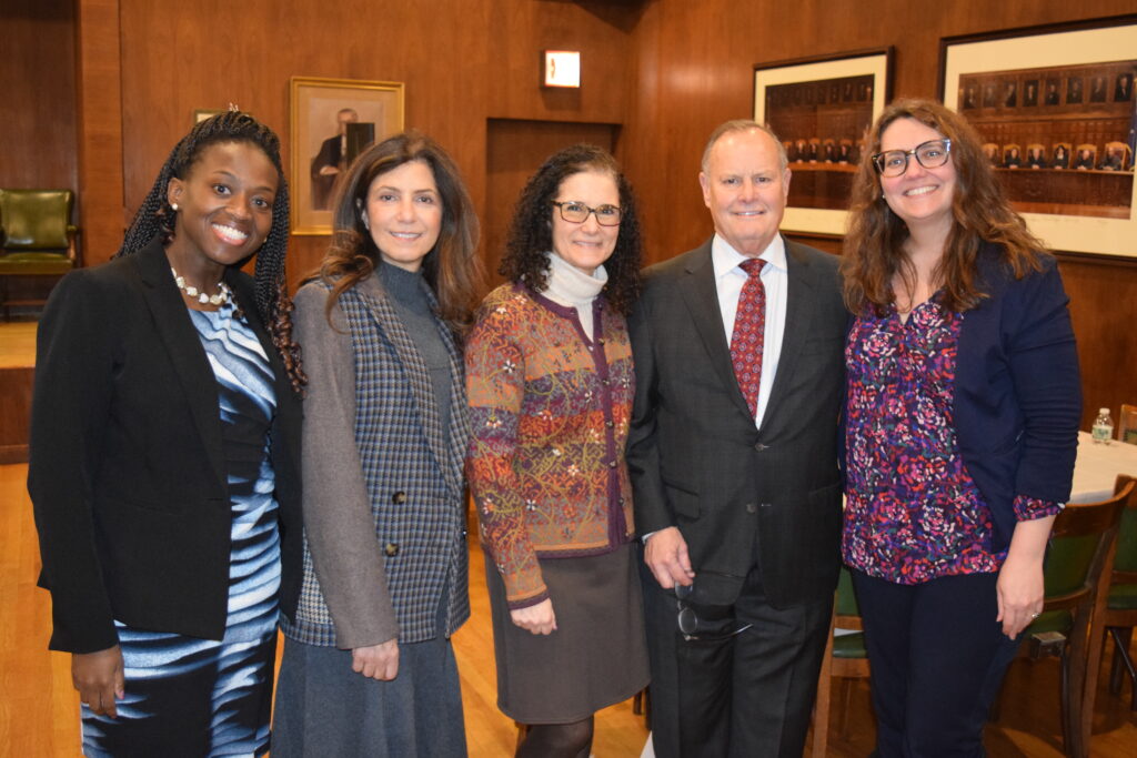 From left: Hon. Betsey Jean-Jacques, Hon. Rosemarie Montalbano, Hon. Joy Campanelli, Gregory LaSpina, and Sarah Moore.