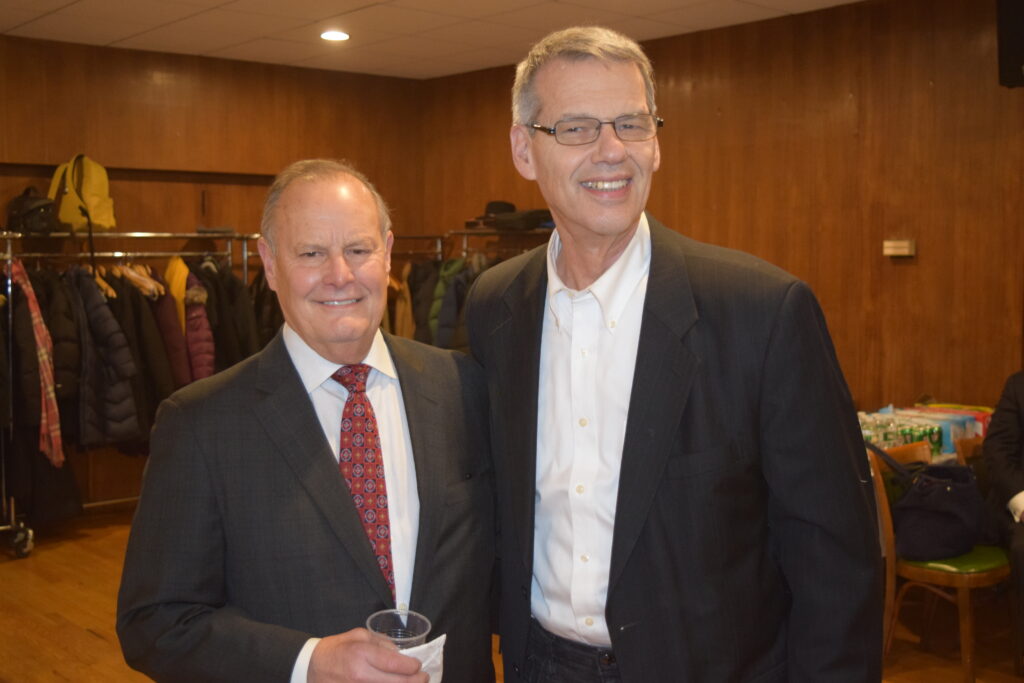 Gregory LaSpina (left) and Hon. Lawrence Knipel, administrative judge of the Kings County Supreme Court, Civil Term.