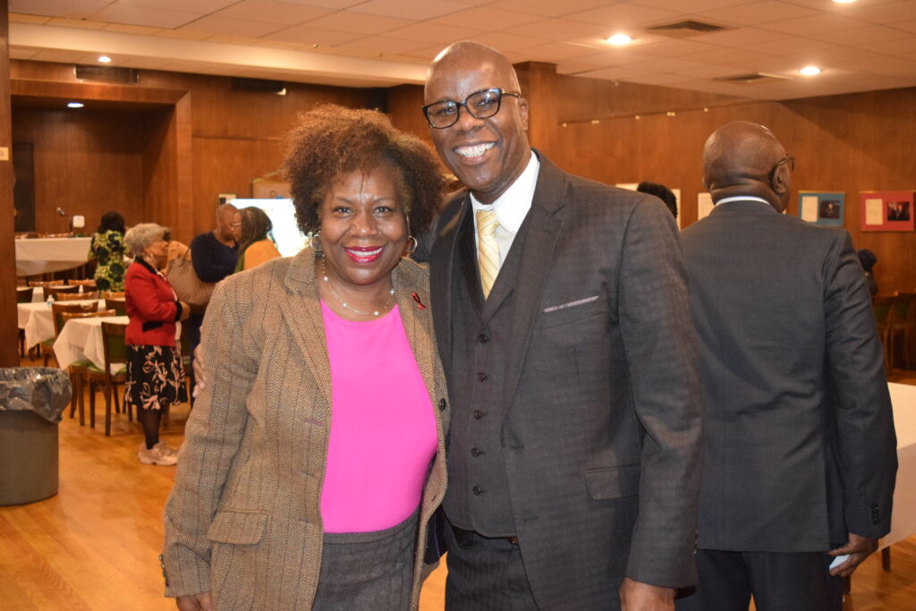Justice Cenceria Edwards, pictured with Charles Small, chief clerk of the Kings County Supreme Court, Civil Term.