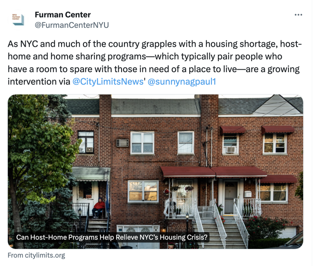 Furman center post about the NYC housing shortage.